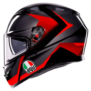 AGV K3 Helmet - Striga - Black/Gray/Red