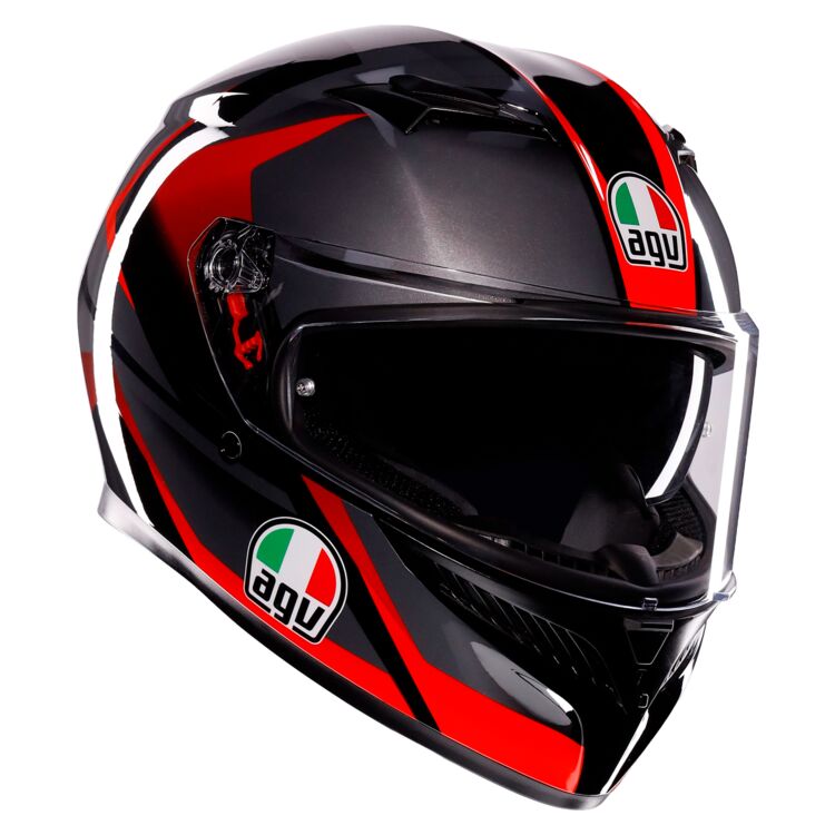 AGV K3 Helmet - Striga - Black/Gray/Red