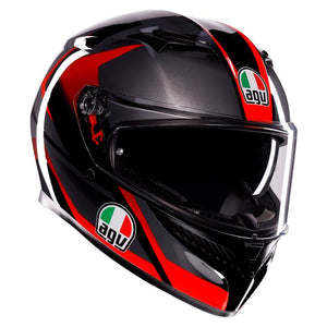 AGV K3 Helmet - Striga - Black/Gray/Red