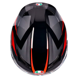 AGV K3 Helmet - Striga - Black/Gray/Red