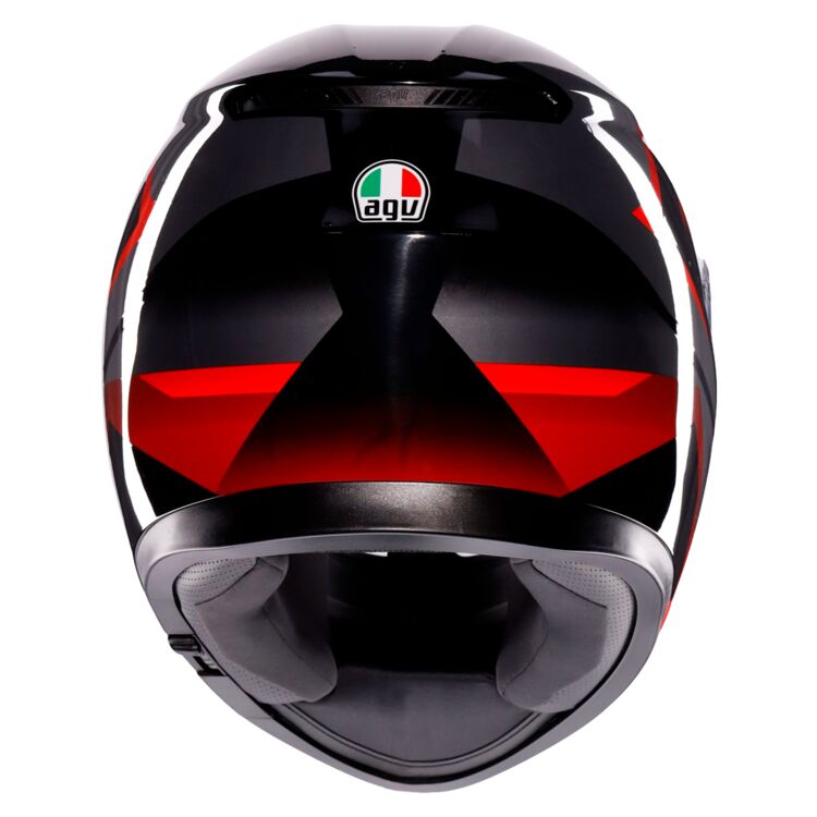 agv k5 darkstorm matt black red helmet AGV K3 Helmet - Striga