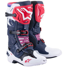 Load image into Gallery viewer, ALPINESTARS TECH 10 SUPERVENTED BOOTS NIGHT NVY/WHT/RAINBOW