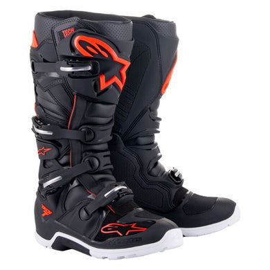 ALPINESTARS TECH 7 ENDURO BOOTS BLACK/RED FLUO